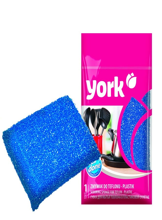 YORK Kitchen Non-Scratch Scrubbing Cleaner Sponges Dish Scouring for Teflon 1 Piece [032010]